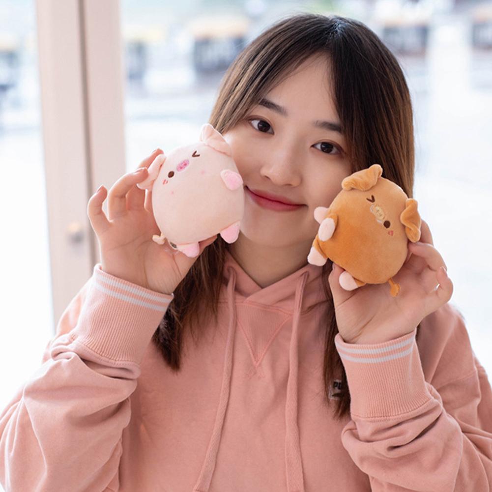 Pair of Magneticed Couple Pig Plush Keychain Cute Creative Plush Kawaii Magneted Backpack Pendant Toy Girl Holiday Gift