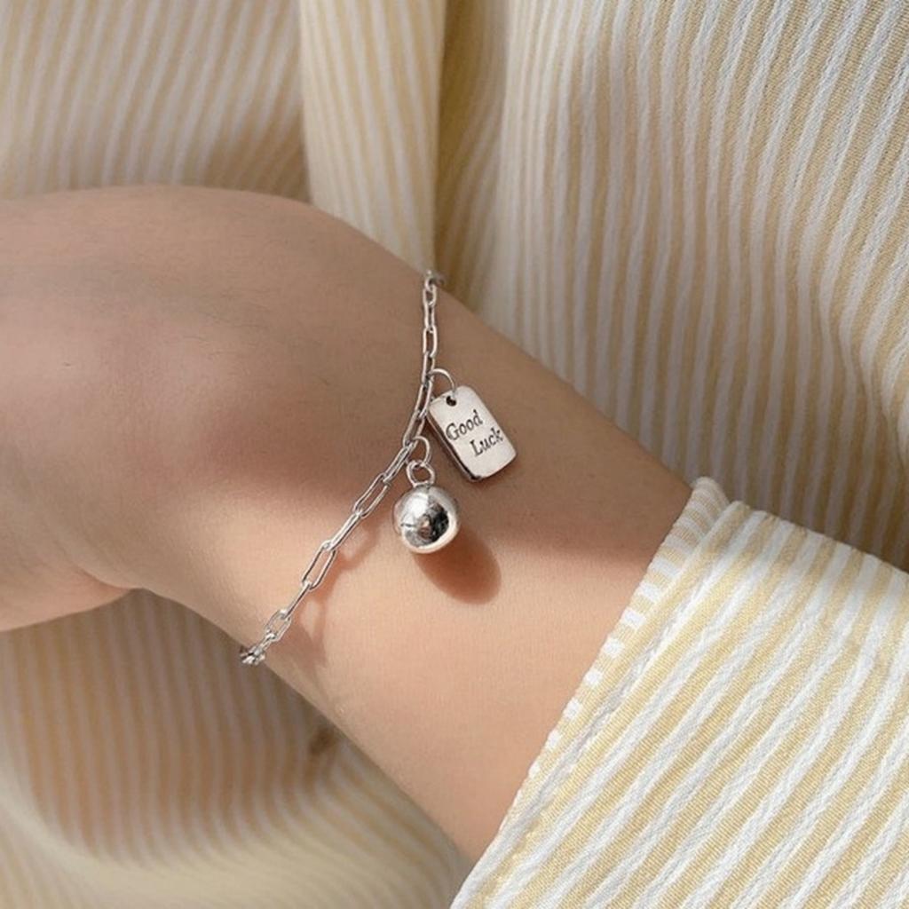 Trendige Vintage Kreative Glücksbringer Dicke Kette Quaste Perlen Armbänder Für Frauen Männer Punk Metall Herz Liebe Für Immer Armreifen Schmuck