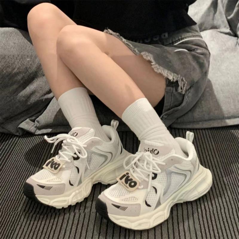 Original Explosive Platform Dad Shoes Women's Summer Lightweight Breathable Versatile Shoes Niche Women's Shoes Casual Sports Shoes Women