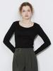 Y Jack W_Rib Scoop Neck Slim Fit Long Sleeve T-Shirt Lrt1907L (B Type)