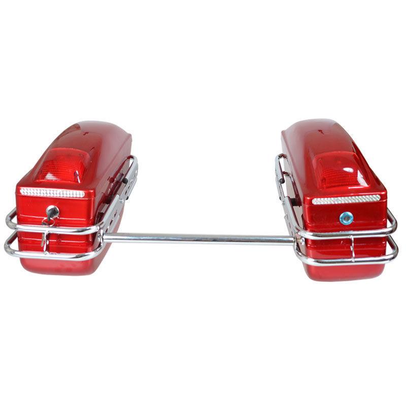 K6 Motorrad-Seitenbox mit Lichtern – 2 oder 3 Boxen, ABS-modifizierter Kofferraum und Heckbox