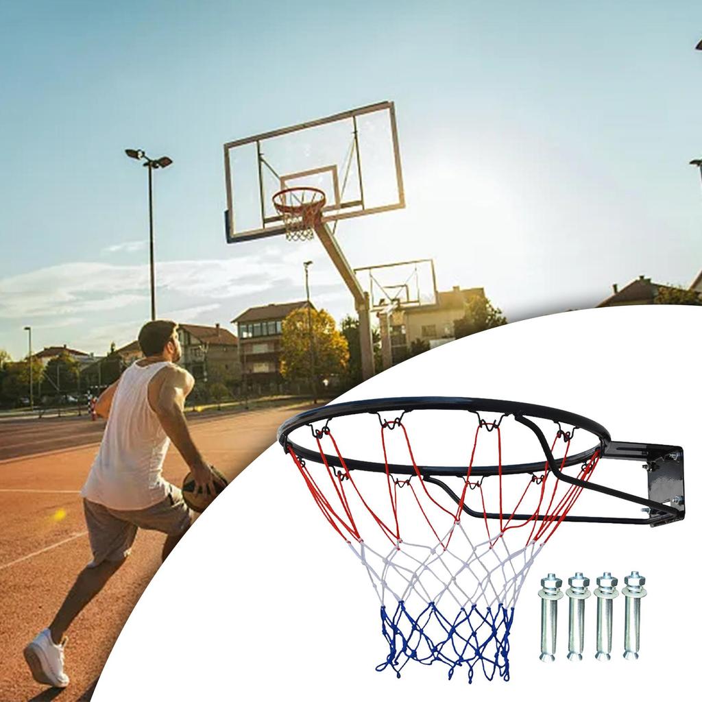 45cm Basketball Hoop for Wall Mounting with Net Sports Activities