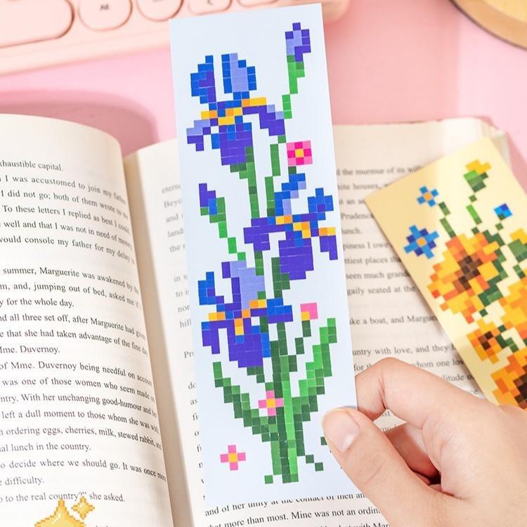 Mosaic Sticker Self-made Bookmarks Jigsaw Color Square Stress-relieving Game Children's Intelligence Enlightenment DIY Stickers