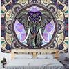 Mandala Elephant Tapestry Wall Hanging Bohemian Indian Abstract Psychedelic Pattern Printing Background Cloth Home Decor