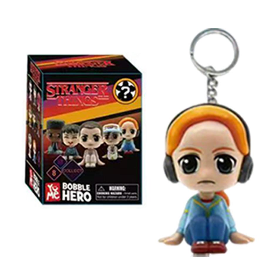 New 8 styles Stranger Keychain Eleven Dustin Barb steve Demogorgon Action  Figures Toys THINGS with box