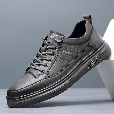 Mode Herren Vulkanisierte Schuhe Original Mann Lässige Sportschuhe für Herren Leichtgewicht 2024 Leder Atmungsaktiv Skateschuh Schnürschuhe