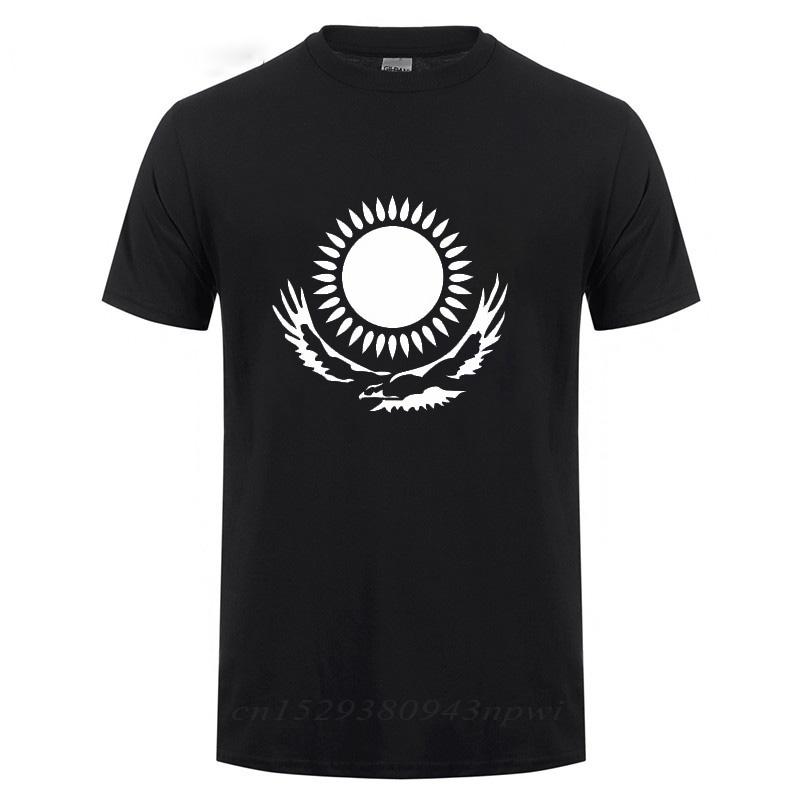Maglietta Cool Bandiera del Kazakistan Uomo Kazako Estate Manica Corta Girocollo Cotone Novità Divertente Casual Maglietta Maglietta Dropshipping