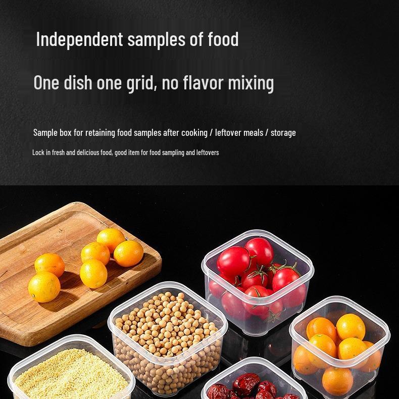 Square Food Storage Box for Kitchen and Canteen Sample Retention