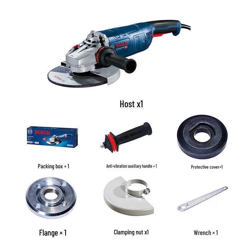 Bosch GWS 24-180/230JZ 2400W Industrial Angle Grinder CN Plug (adapter Included)