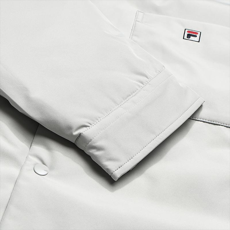 Fila Heritage Fashion Classic Simple Casual Comfortable Versatile Warm Duck Down Thin Shirt Down Jacket Men Jacket Gray F11M548907FLY