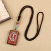 Tibetan Thangka Necklace Ebony Buddha Pendant Men's and Women's Long Simple Sweater Chain Retro Accessories