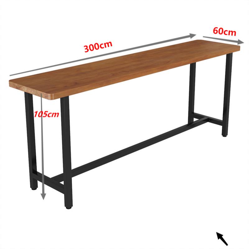 Nordic Solid Wood High Bar Table and Stool Set for Milk Tea Shops