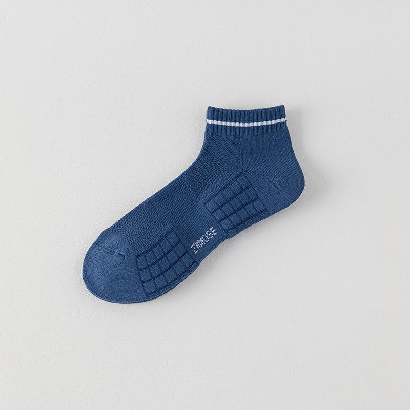 Men's Summer Thin Mesh Breathable Sports Towel Bottom Shock Absorbable Non Slip Low Top Socks