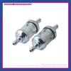 OCESTORE 2pcs Universal 9747 Inline Fuel Filter With Chrome Hose Barb With Clear View Glass 5/16 inch (Silver)
