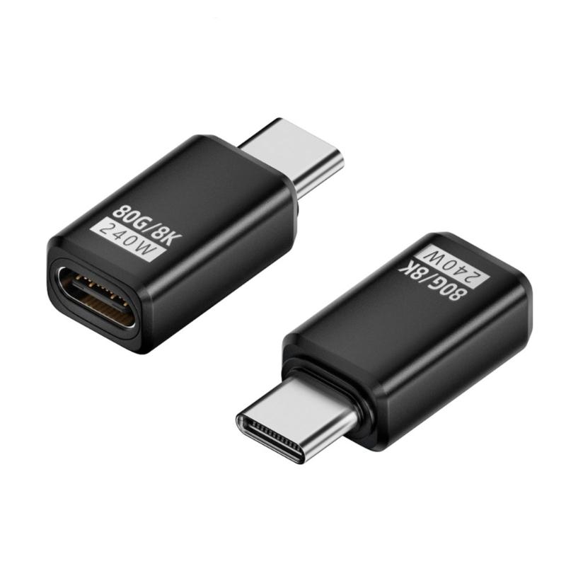 USB C Adapter 240W 80Gbps 8K@60Hz for Thunderbolt4/5 and Phone 16 15 with Fast Charging Display