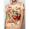 Outdoor Summer Womens Printed Tshirt Clothing Casual Fashion Short Sleeved Tshirt Round Neck 3d Tshirt Top