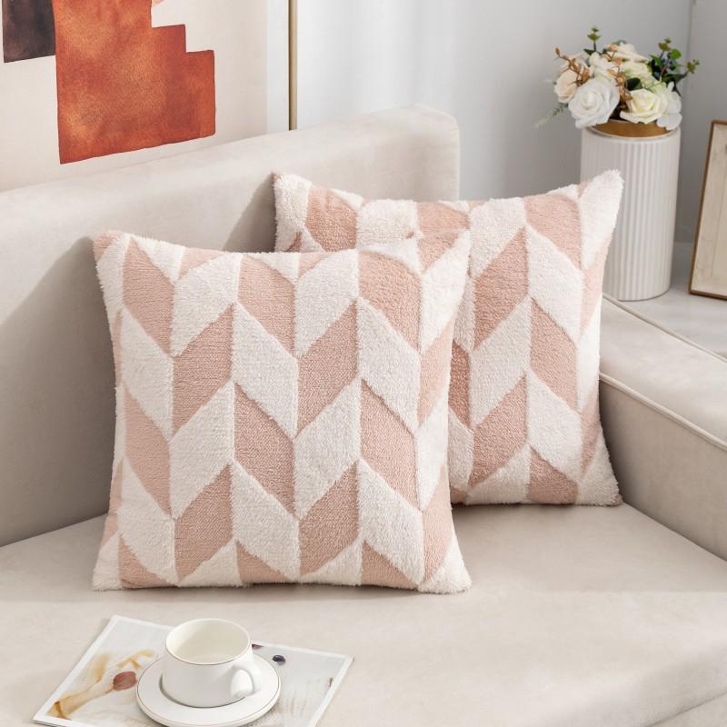 Nordic Throw Pillowcase Without Core Jacquard Single-sided Sofa Living Room Cushion Simple High-end Bedroom Bay Window Pillowcase