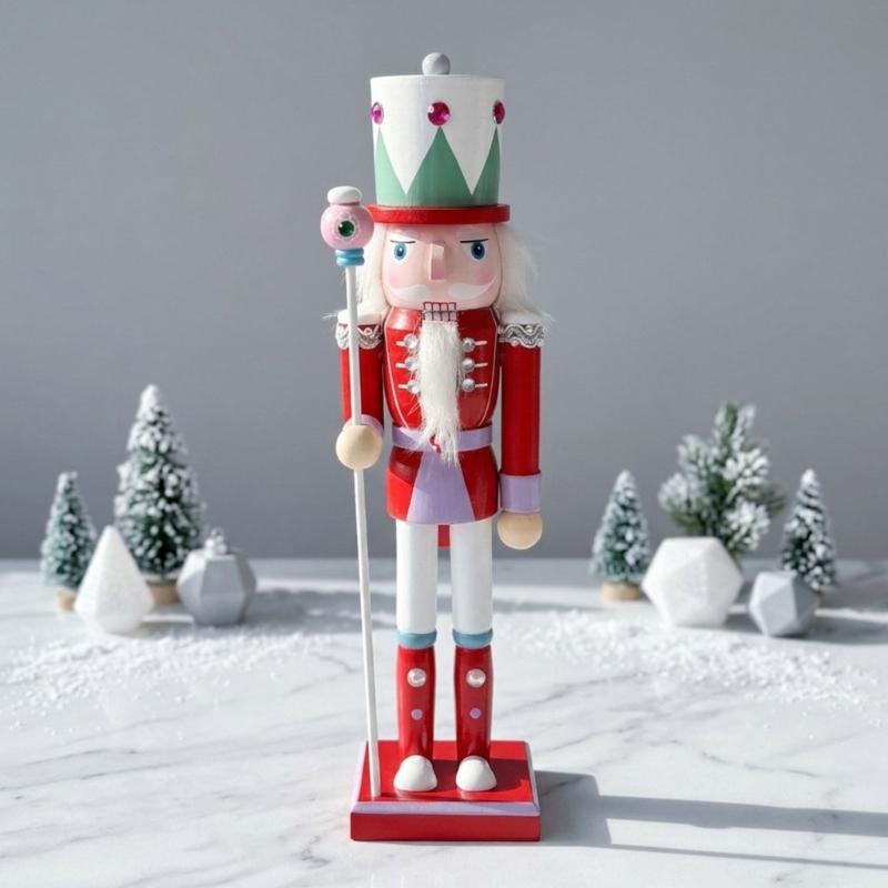 Christmas Nutcrackers Figures,Handmade Wooden Soldier Christmas Decorations Traditional Nutcrackers Decorations Gift