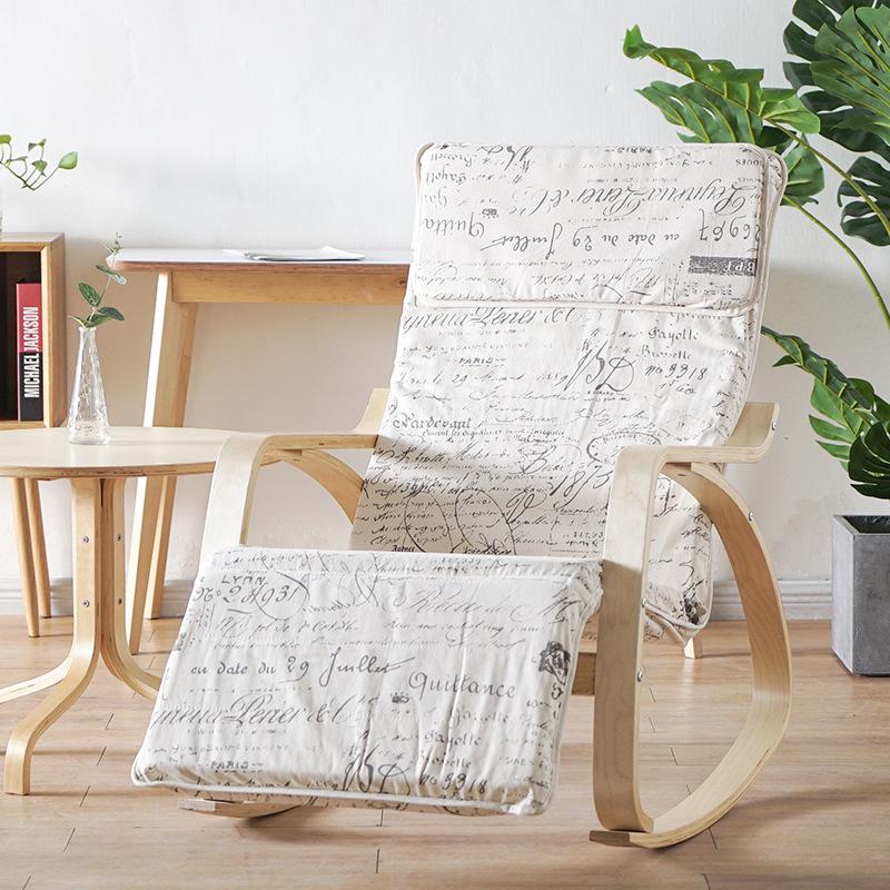 Nordic Korean Style Rocking Recliner: Folding Leisure Nap & Reading Chair Combo.