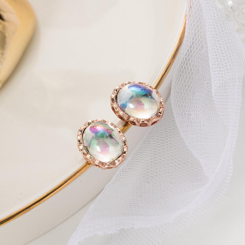 European and American Trend Gem Set: Fashion Necklace, Stud Earrings & Ring