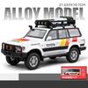 1/24 Toyota Land Cruiser LC80 Advanture Camping SUV Toy Car Diecast Metal Alloy Miniature Model Collection Gift for Boy Children