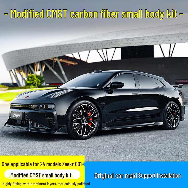 Carbon Fiber Body Kit for Zeekr 001: CMST Front Splitter, Bumper Air Vents, Side Skirts, Rear Diffuser, and Lip