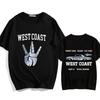 Back Printing West Coast T Shirt Short Sleeve High Quality Cotton Tee-shirt Funko Pop Harajuku Tshirt Ropa Hombre O-neck Clothes