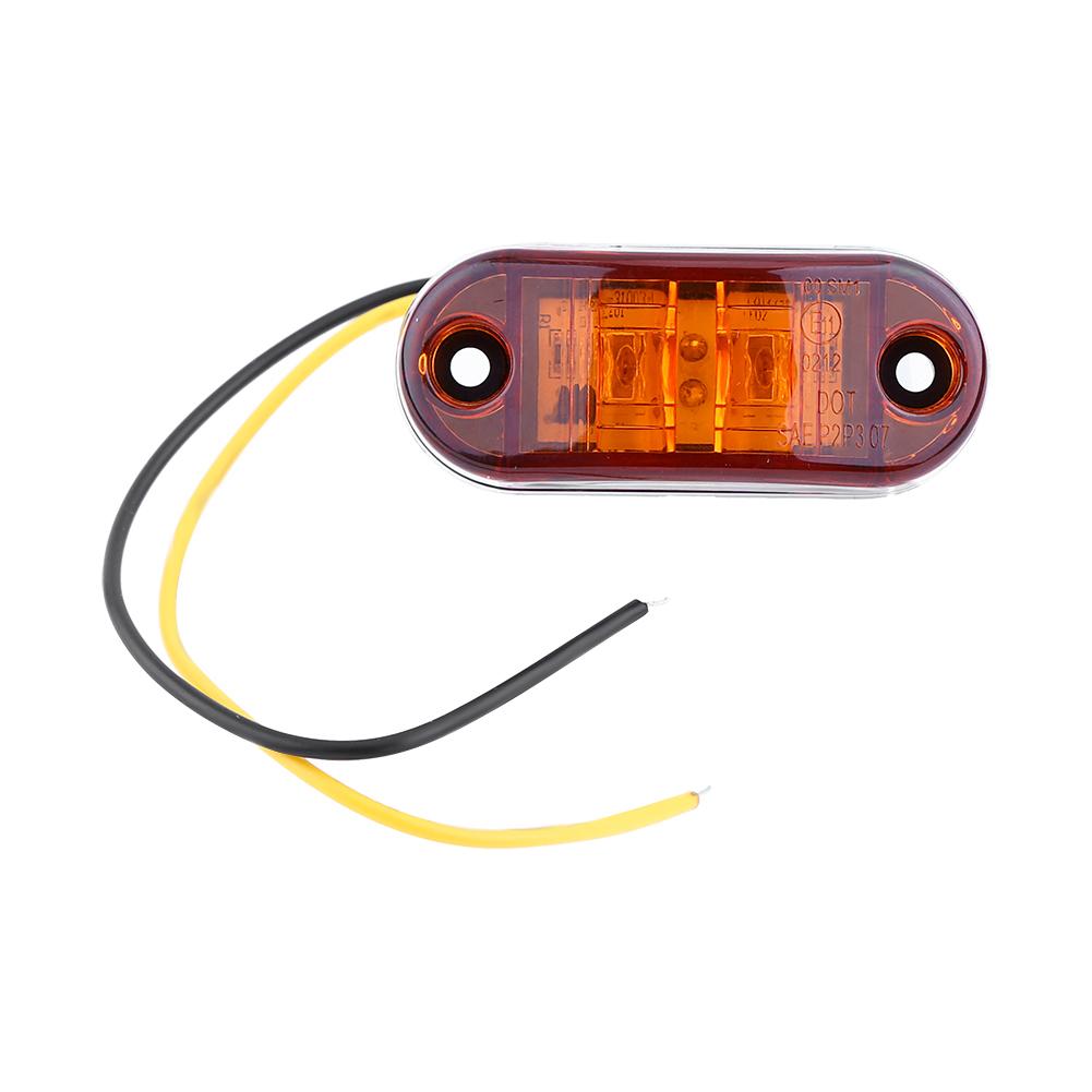 4X 2 LED Auto Car Truck Trailer   Side Marker Light Clearance Lamp 12V 24