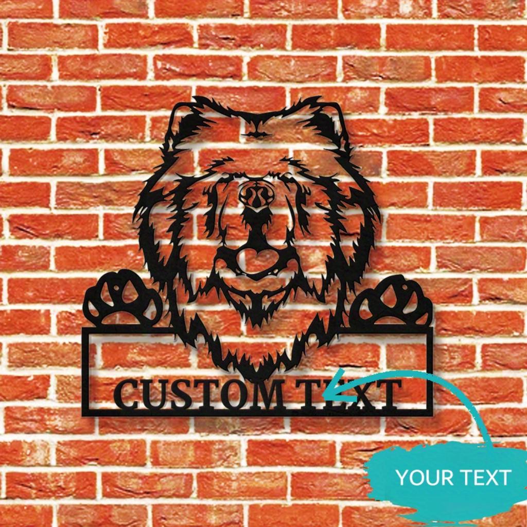 Custom Chow Chow Dog Metal Wall Art, Durable Craft Sign for Home Decor