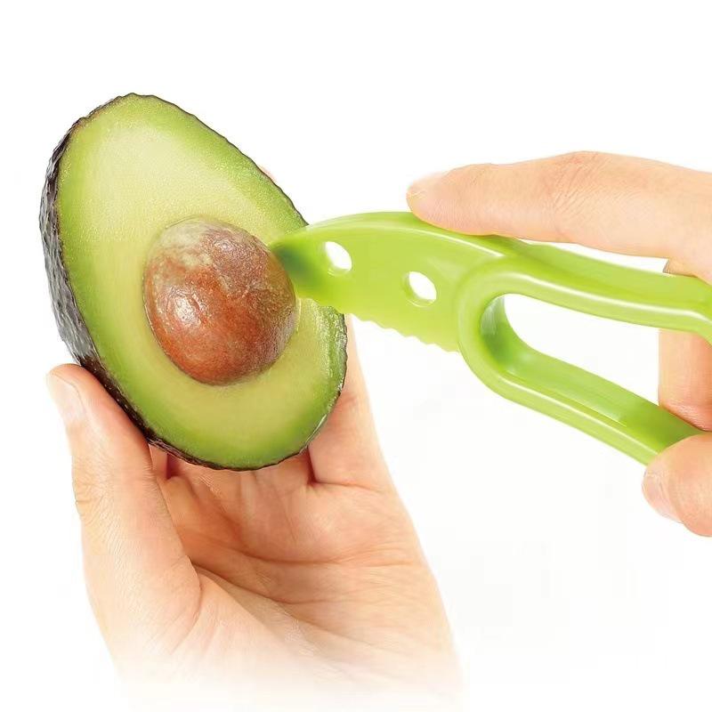 Doppelter Avocadoschneider und Messer – Obstschneidegerät für den Haushalt.