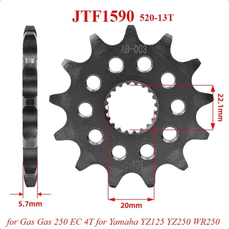1pc 520 13T JTF1590 Motor Front Sprocket Gear Staring Wheel Cam for Gas Gas 250 EC 4T for Yamaha YZ125 YZ250 WR250