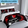 Custom Name 3PCS Ghostface Horror Theme Bedding Set Including 1pc Duvet Cover And 2pcs Pillowcases for Bedroom, Dormitory Gift Home Decor