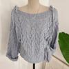 Honey J Boat Neck Shoulder Strap Knit  5 Colors  Jb 3