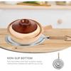Stainless Steel Pot Pads Heat Conducting Pads Wooden Handles Household Heat Resistant Heat Insulating Pads Kitchen Utensils