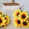 High Quality Artificial Sunflower Silk  Beautiful Bouquet Wedding Party Holiday Decoration Artificial Sunflower Simulation