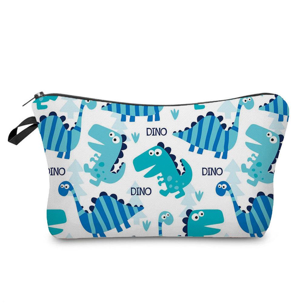 Women Dinosaur Print Cosmetic Bag Toiletries Organize Travel Storage Case