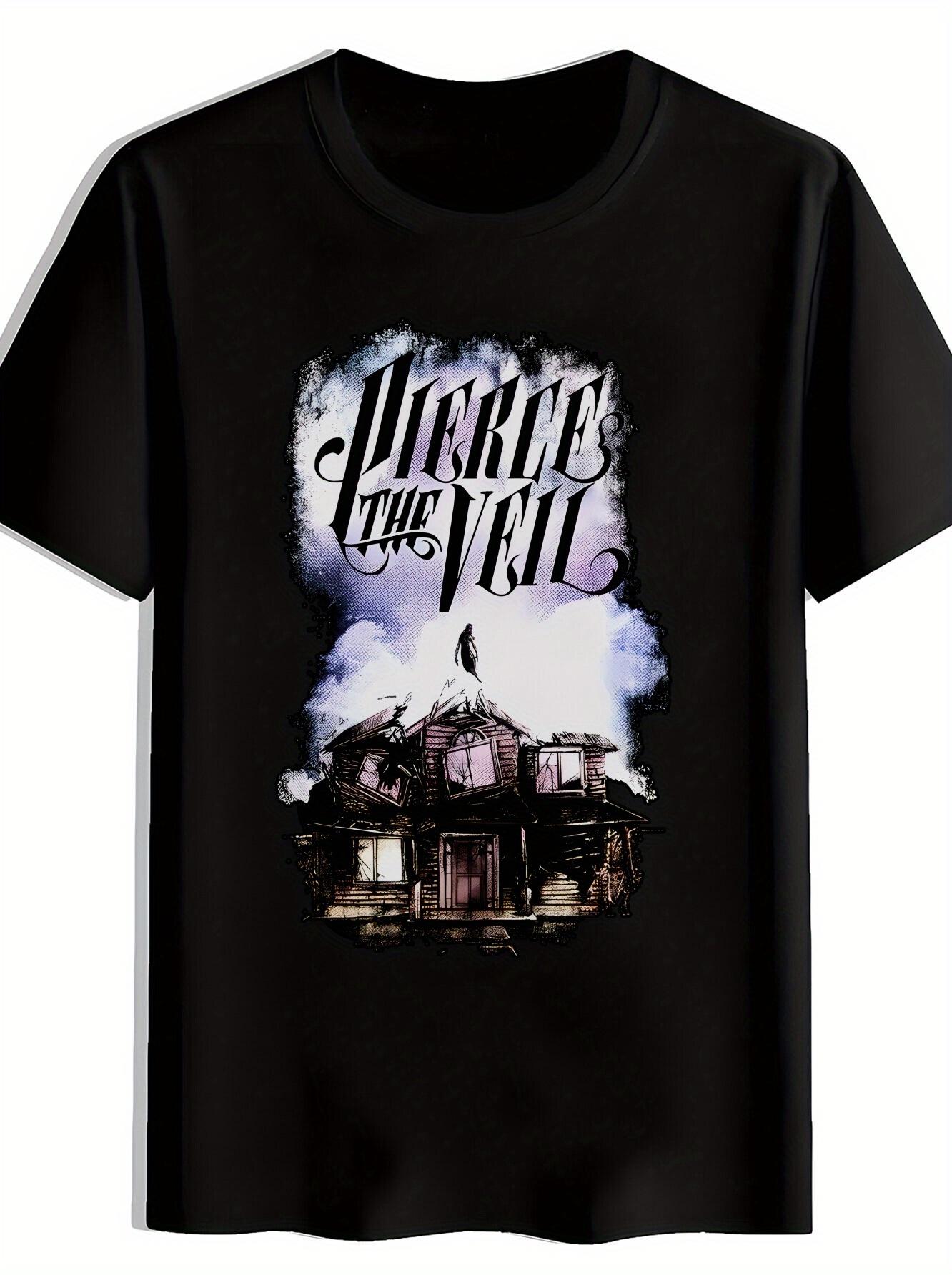 Vintage Rock Band Graphic T-shirt - Here Comes the Villain Design M