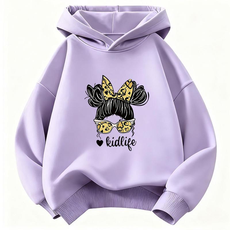 Leopard Print Kid Life Cute Hoodie Kids Children's Sweatshirt Cute Harajuku Hoody for Boys Girls Autumn Winter Casual Hoodies