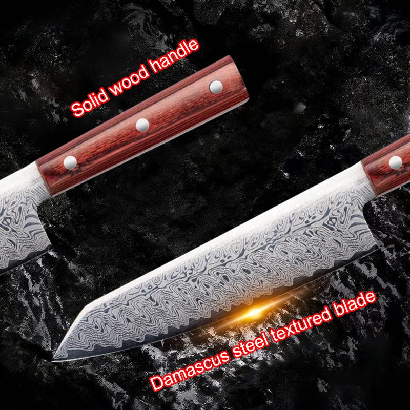 Professional kitchen knives, Damascus steel, high-hardness Japanese forged chef knives, stainless steel Sandek kitchen knives