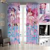 Juego de 2 Cortinas Estampadas Cazadores de Demonios Pop Aislamiento Múltiples Tamaños Decoración de Sala de Estar Dormitorio Oscurecimiento Hecho de Poliéster Lavable a Máquina Ventana de Área