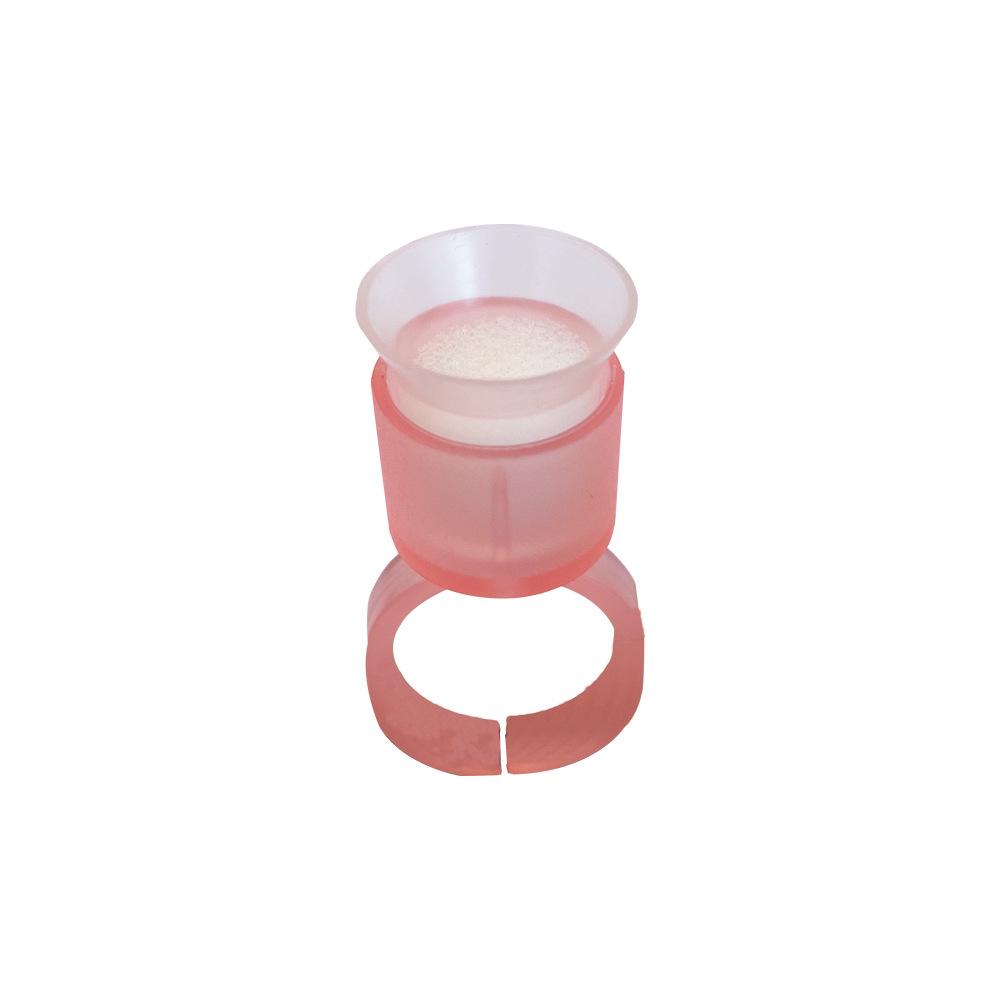 

Korean-Style Microblading Pigment Ring Holder with Disposable Sponge Cup рожевий