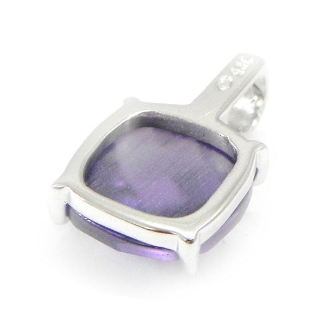 Les Trésors De Lily [G5623] - Purple 'Linda' Silver Pendant