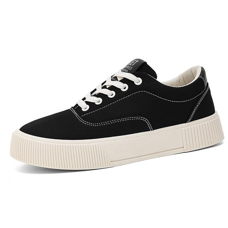 Herrenschuhe 2025 Frühling Canvas-Schuhe Teenager Studenten Trend Skateboard-Schuhe Mode Koreanische Version Streetstyle Premium-Sinn Board-Schuhe