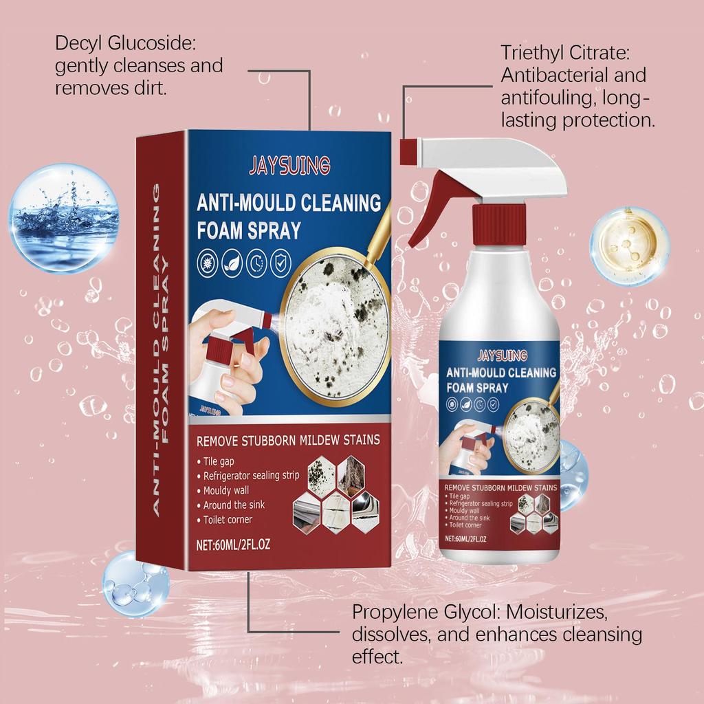 Foam Cleaning Mold Remover Spray Tile Walls Bathroom Silicone Multi-Purpose Cleaning Mold Remover Spray
