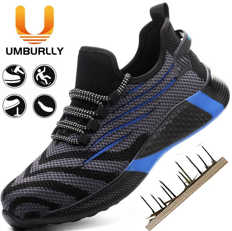 

High-density labor insurance shoes Anti-smashing and anti-puncture protective shoes Lightweight fashion safety work shoes for men and women 35 помаранчевий