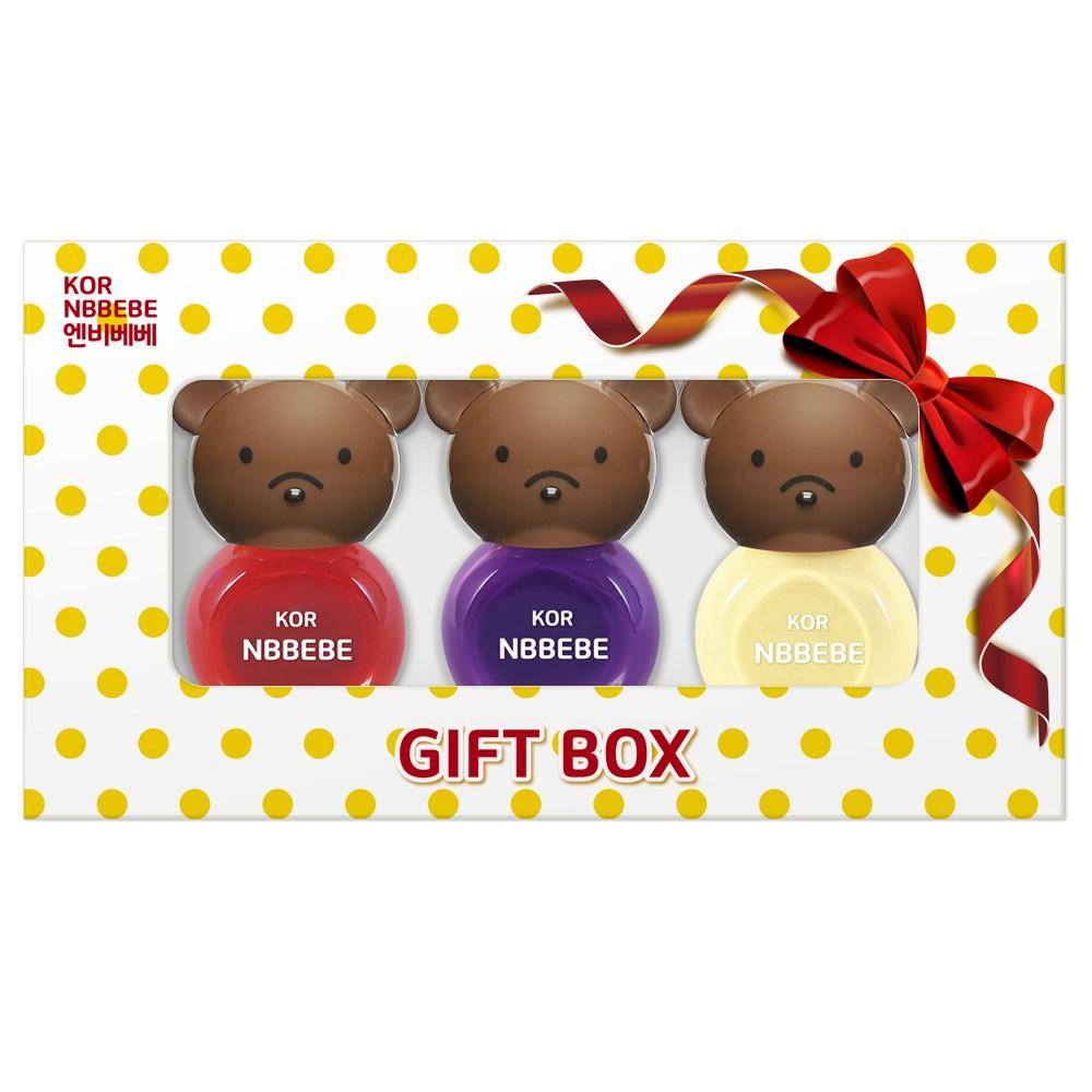 Envybebe Kids' Nail Polish 3-Piece Gift Set Vivid Red + Vivid Purple + Cream Lemon 1 pcs