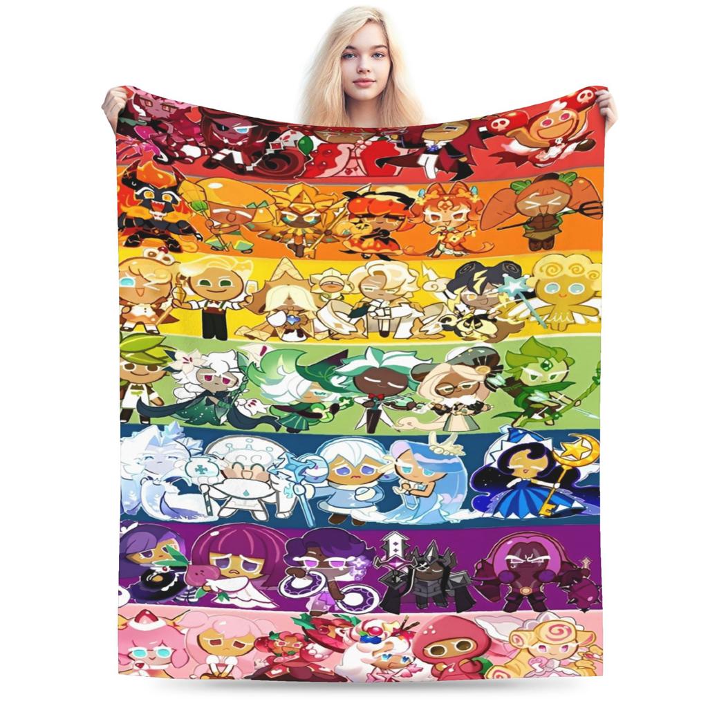 Cookie Run Kingdom Decke Picknick Flanell Bettwäsche Überwürfe Für Wohnzimmer Warm Weich Personalisierte Tagesdecke Geburtstagsgeschenk
