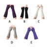 1 Pair Winter Autumn Gloves Knit Arm Warmer for Women Girls Fold Pattern Stripe Arm Wrist Sleeve Mittens