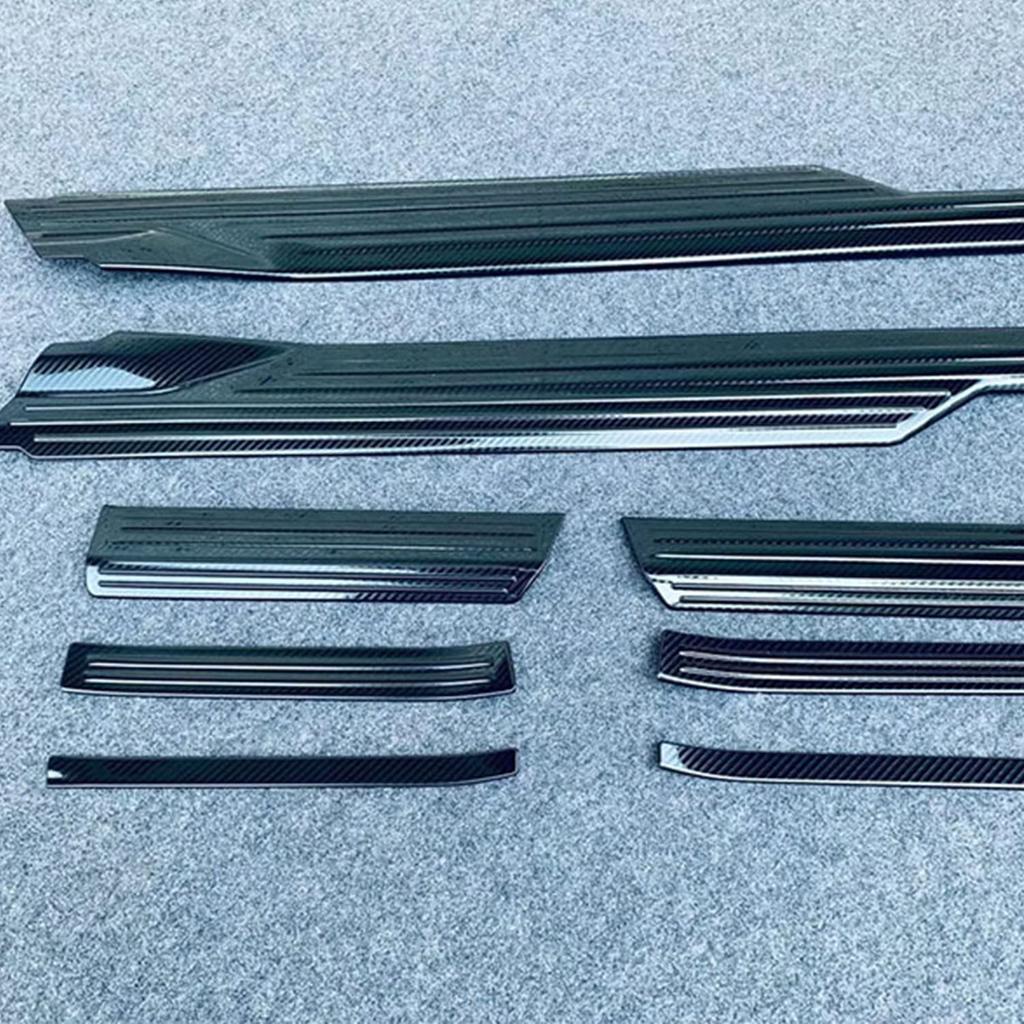 HyoLebi Türschwellen Seitenleisten Kohlefaser 8 Kompatibel mit Daihatsu New Atrai und Hijet Cargo Platten, Schutzbleche, Kratzschutz, Fleckschutz Zubehör,