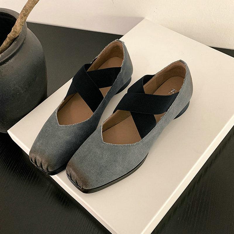 

Fashion 2024 Autumn/Winter French Retro Ballet Shoes for Women, Flat Flat Low Custom Shoes, Versatile Mary Jane Shoes 40